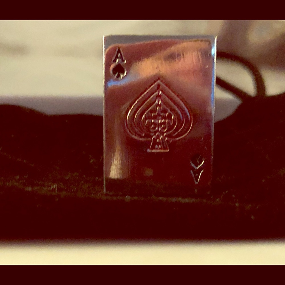 Mens custom A card cuff links